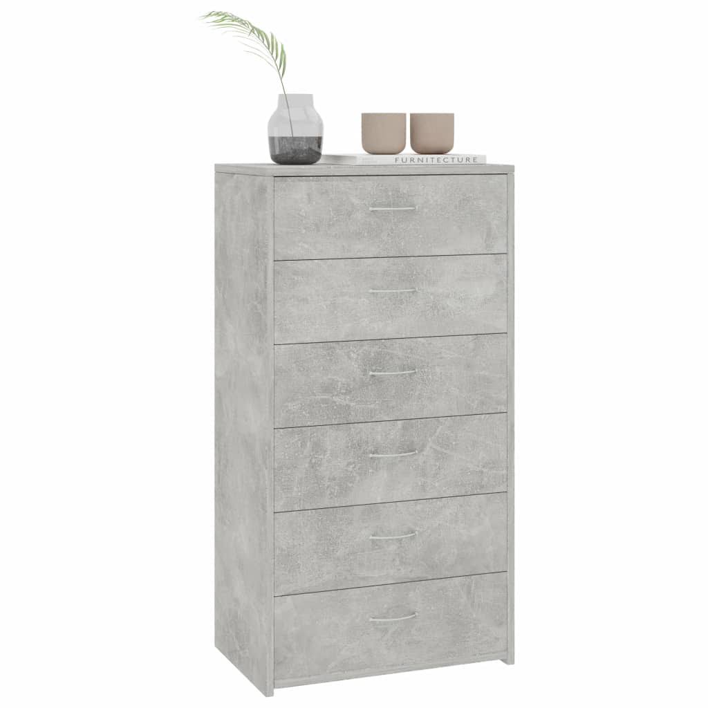 White 6 Drawer Sideboard Chipboard E313