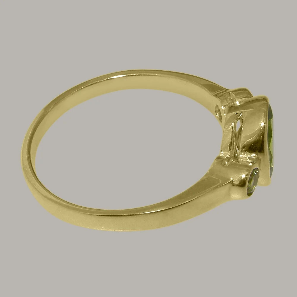 14k Yellow Gold Peridot Womens Ring R653315