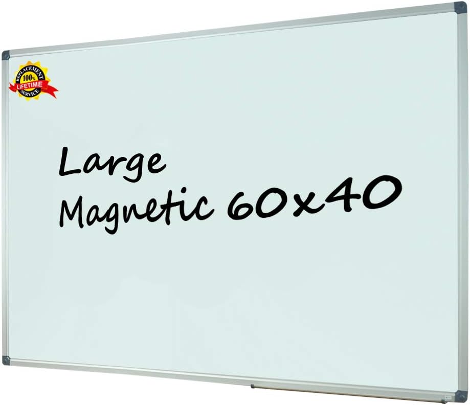 Black Aluminium Framed Magnetic Dry Erase Calendar Whiteboard 36 x 24 Inch S158440