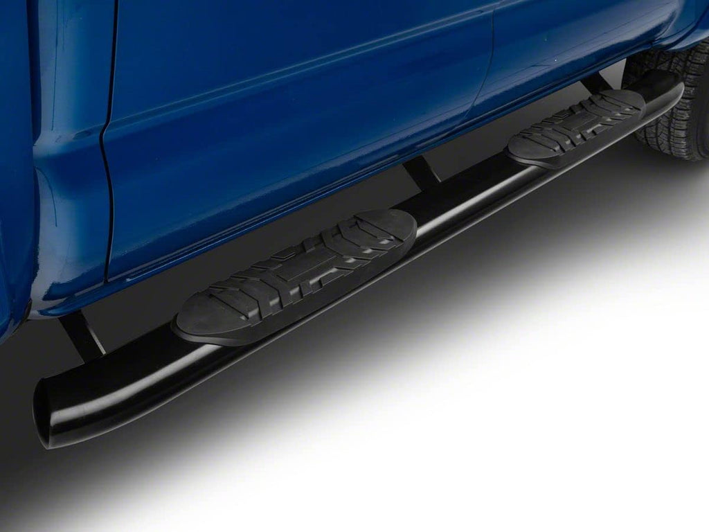 Black 5-Inch Oval Bent End Side Step Bars A16512