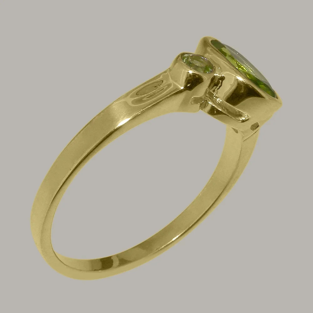 14k Yellow Gold Peridot Womens Ring R653315