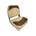 19 in. Fold Down Low Back Boat Seat, Sand & Brown P68570