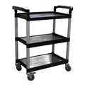 Black Plastic Bussing Cart with Tray D8511