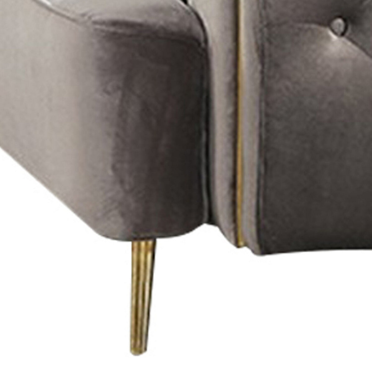 Soft Gray Velvet Loveseat M5123