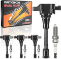 Ignition Coil and Iridium Spark Plug Kit Set of 4 F36496