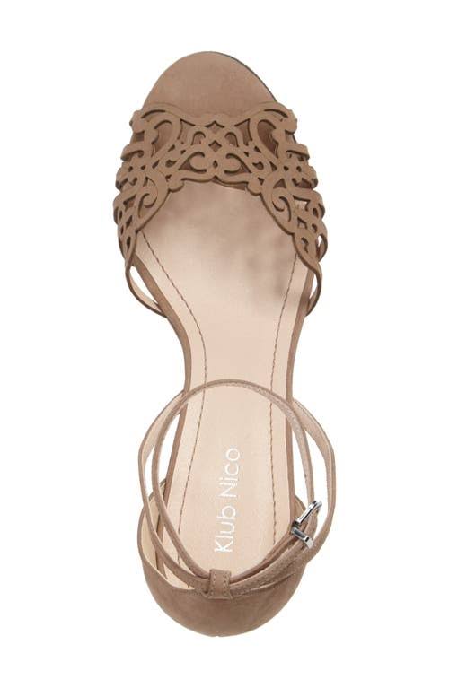 Taupe Nubuck Wedge D7929