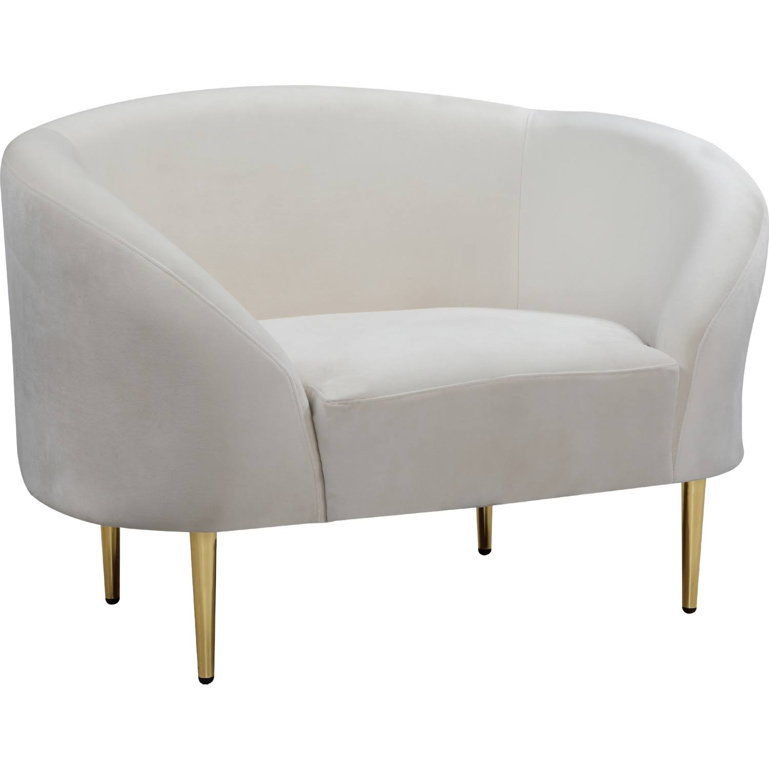 Cream Velvet Chair K357244