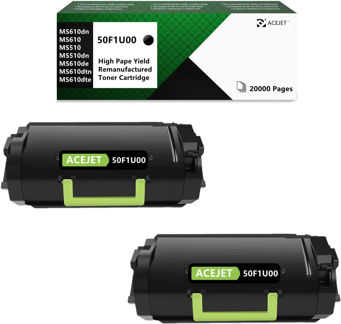 2 Black Remanufactured Toner Cartridge for Lexmark MS610dn C3640