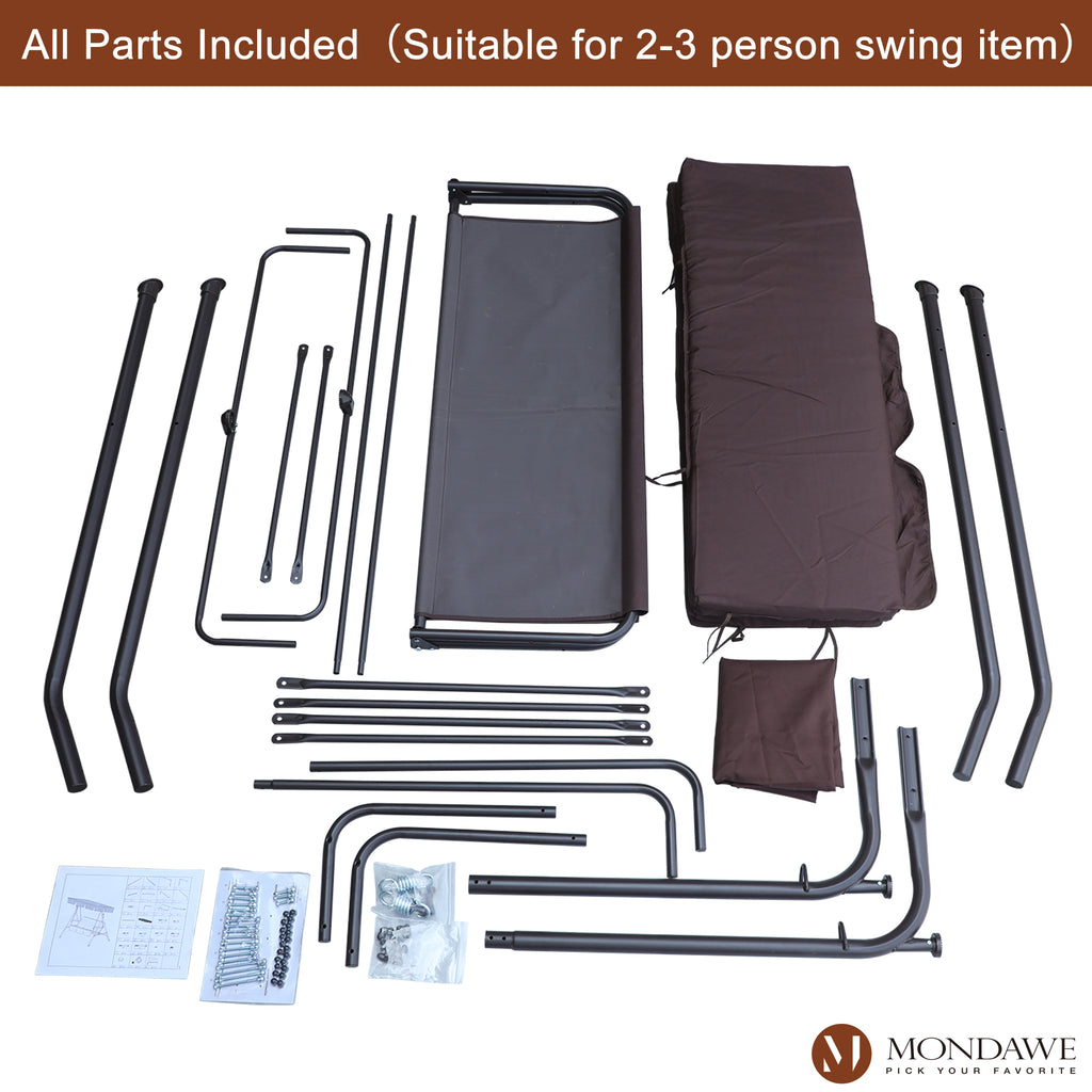 Freestanding Patio Swing Chair with Canopy O34888