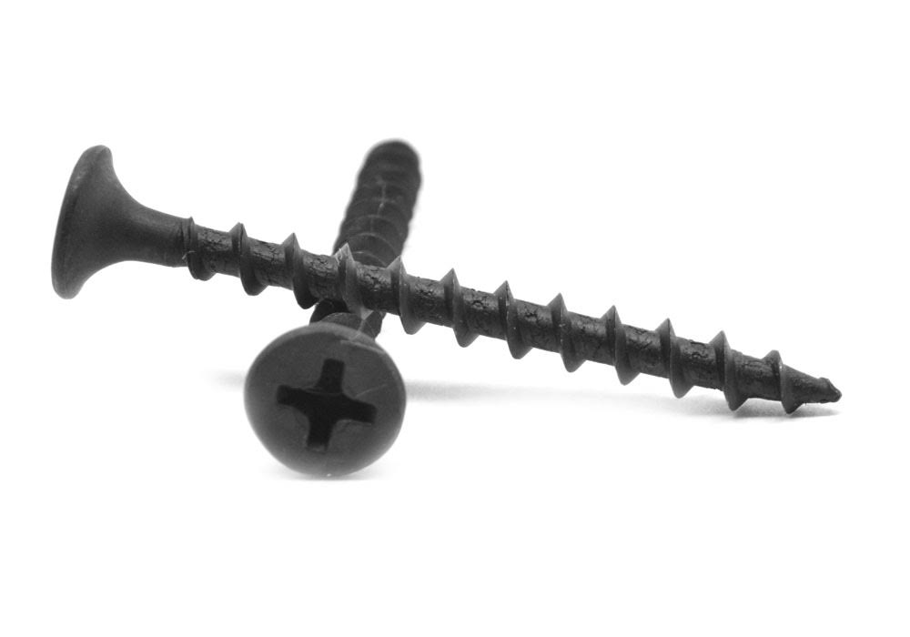 #6-18 x 1 1/8 x 22 Fine Thread Drywall Screw Phillips Bugle Head Medium Carbon Steel Black Phosphate Pk 10000 N5720