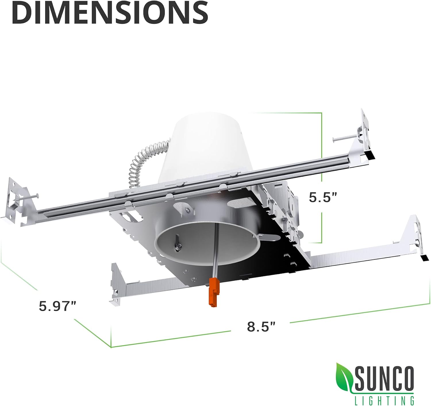 10 Pack 4 Inch Recessed Lighting Housing Can Light, Air Tight Steel Ceiling Can, IC Rated L5511