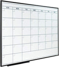 Black Aluminium Framed Magnetic Dry Erase Calendar Whiteboard 36 x 24 Inch S158440
