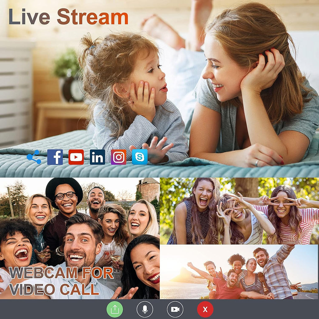 4K Digital Vlogging Camera with WiFi, 48MP, 3.0" IPS Flip Screen, 16X Digital Zoom K258968