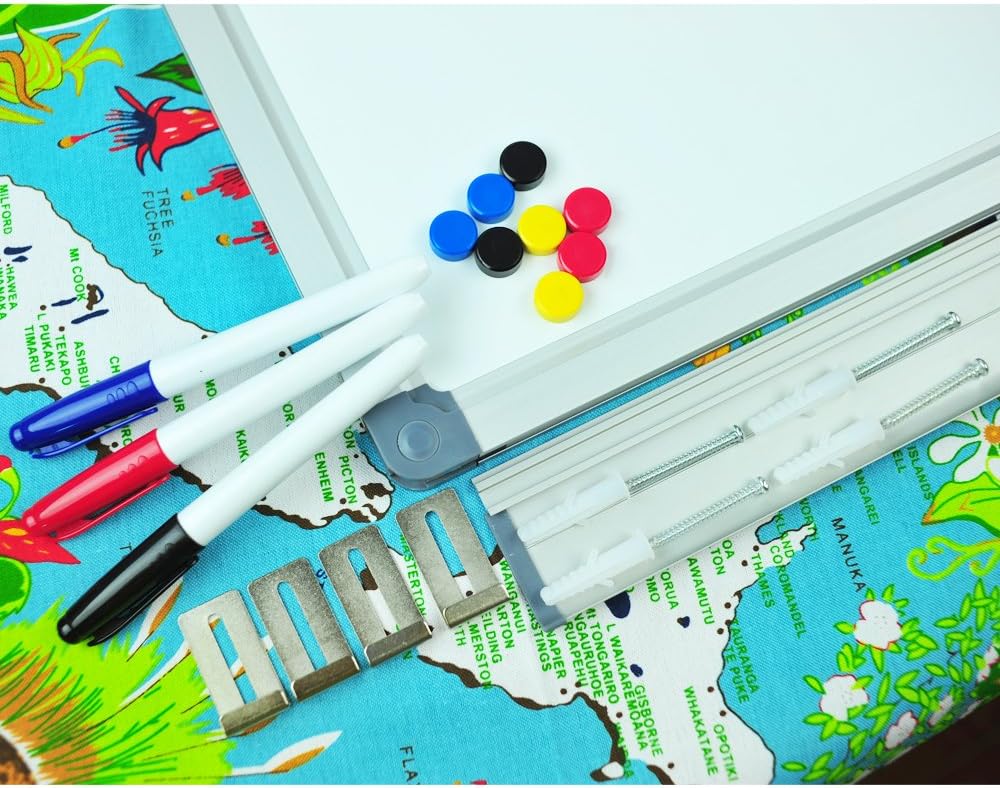 Black Aluminium Framed Magnetic Dry Erase Calendar Whiteboard 36 x 24 Inch S158440