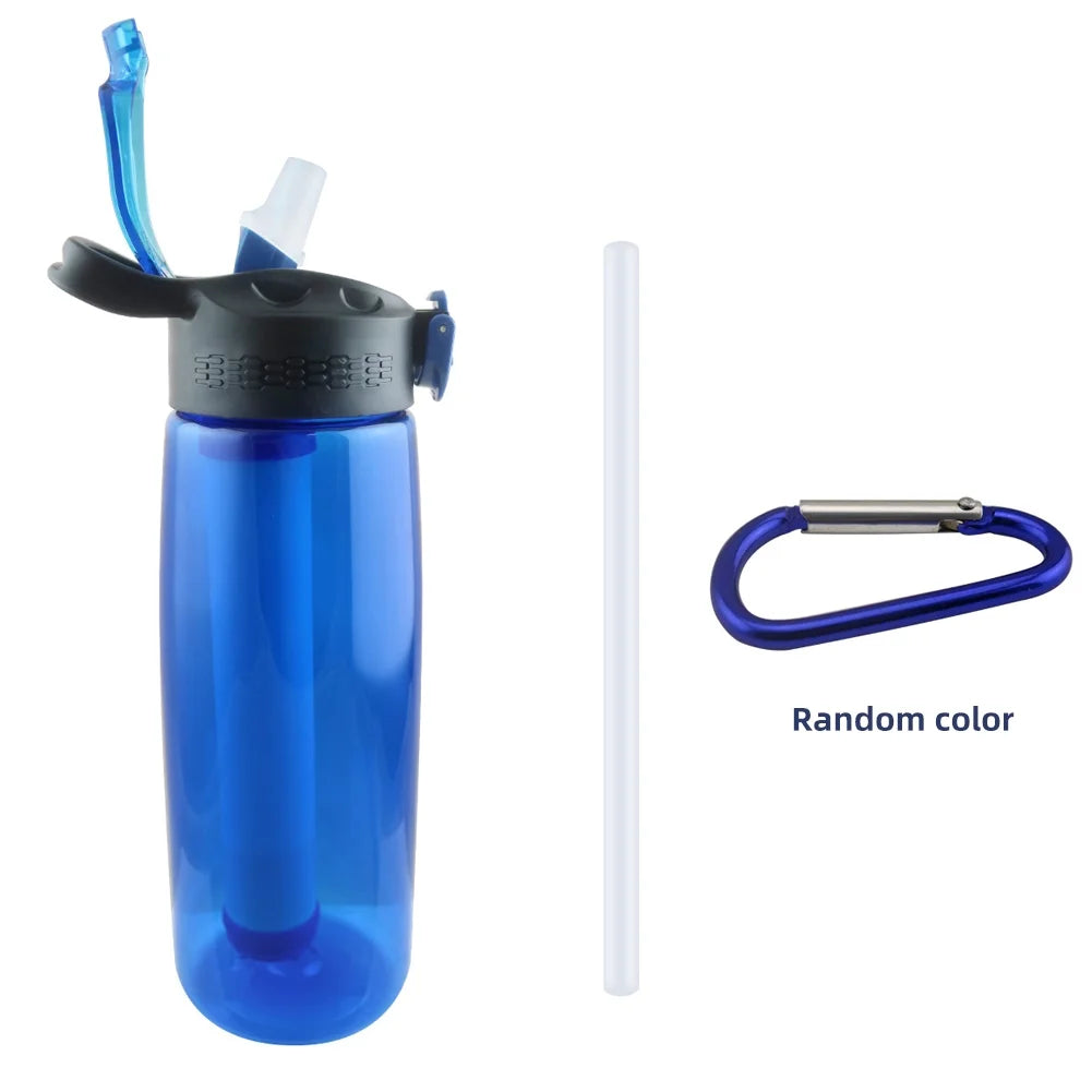 Blue Tritan Water Filter Bottle with Lockable Lid T20329