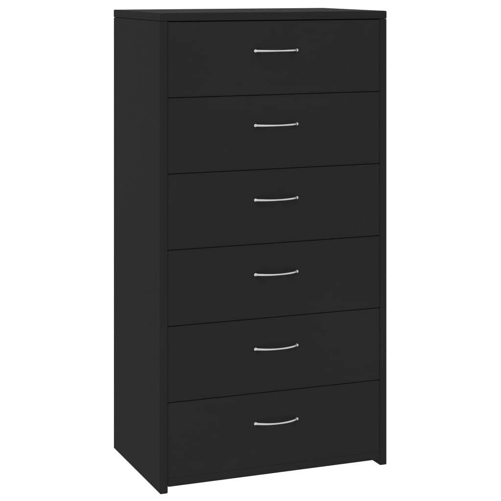 White 6 Drawer Sideboard Chipboard E313