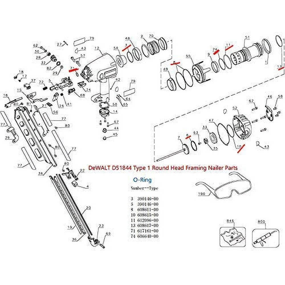 O-Ring Rebuild Kit for Framing Nailer H171