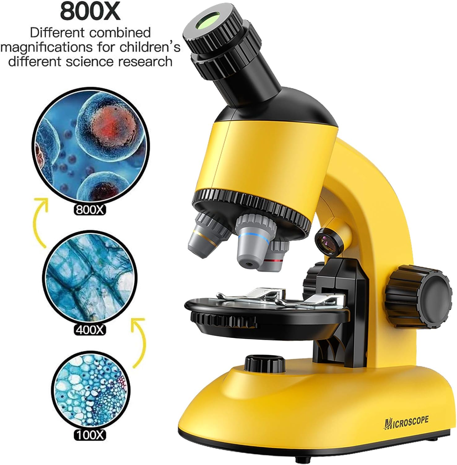 40X-1200X LED Microscope Kit with Slides X8210