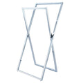 Polished Chrome Steel Construction Towel Rack O532
