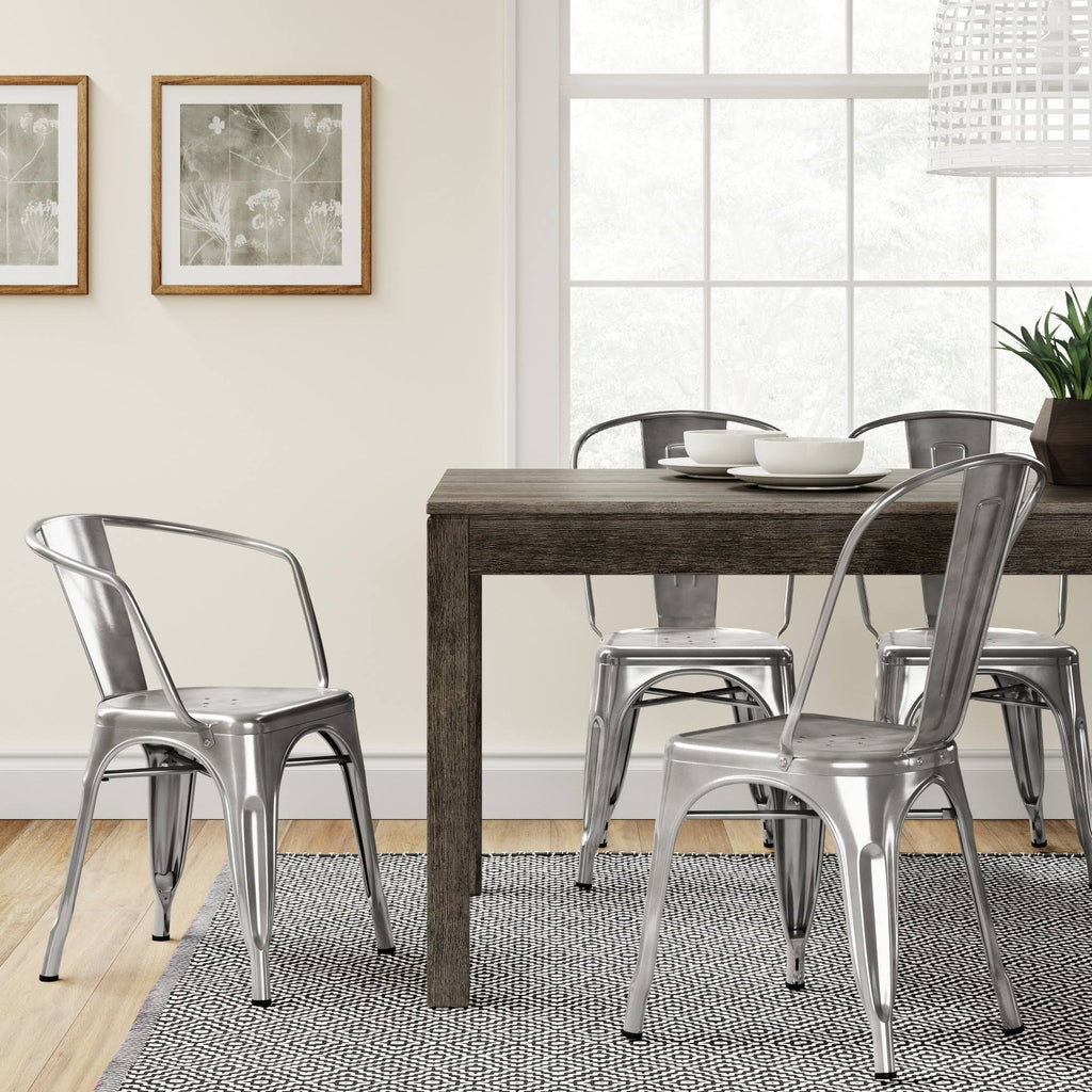 Silver Metal Dining Chair P46752