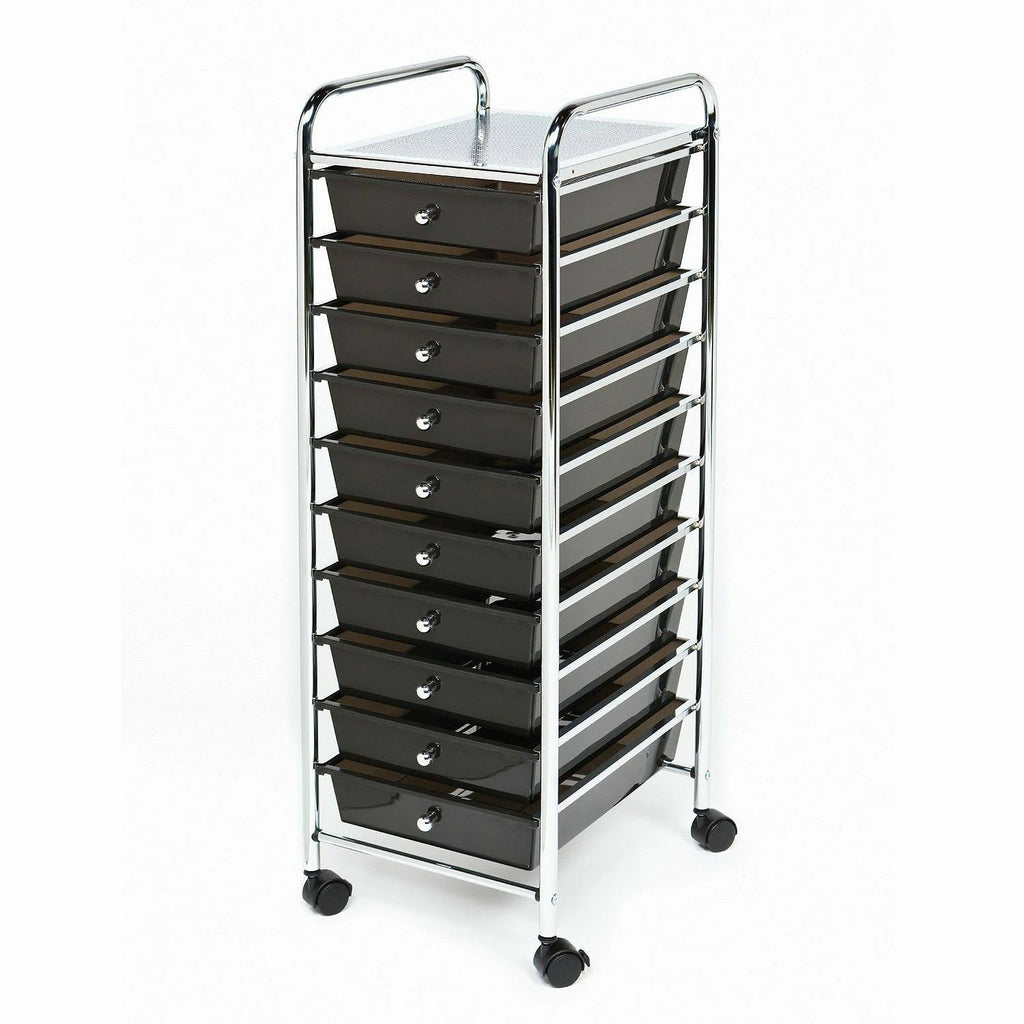 10 Drawer Cart - Black E350