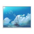 White Floater Frame 16x22 H Painting on Canvas N611058
