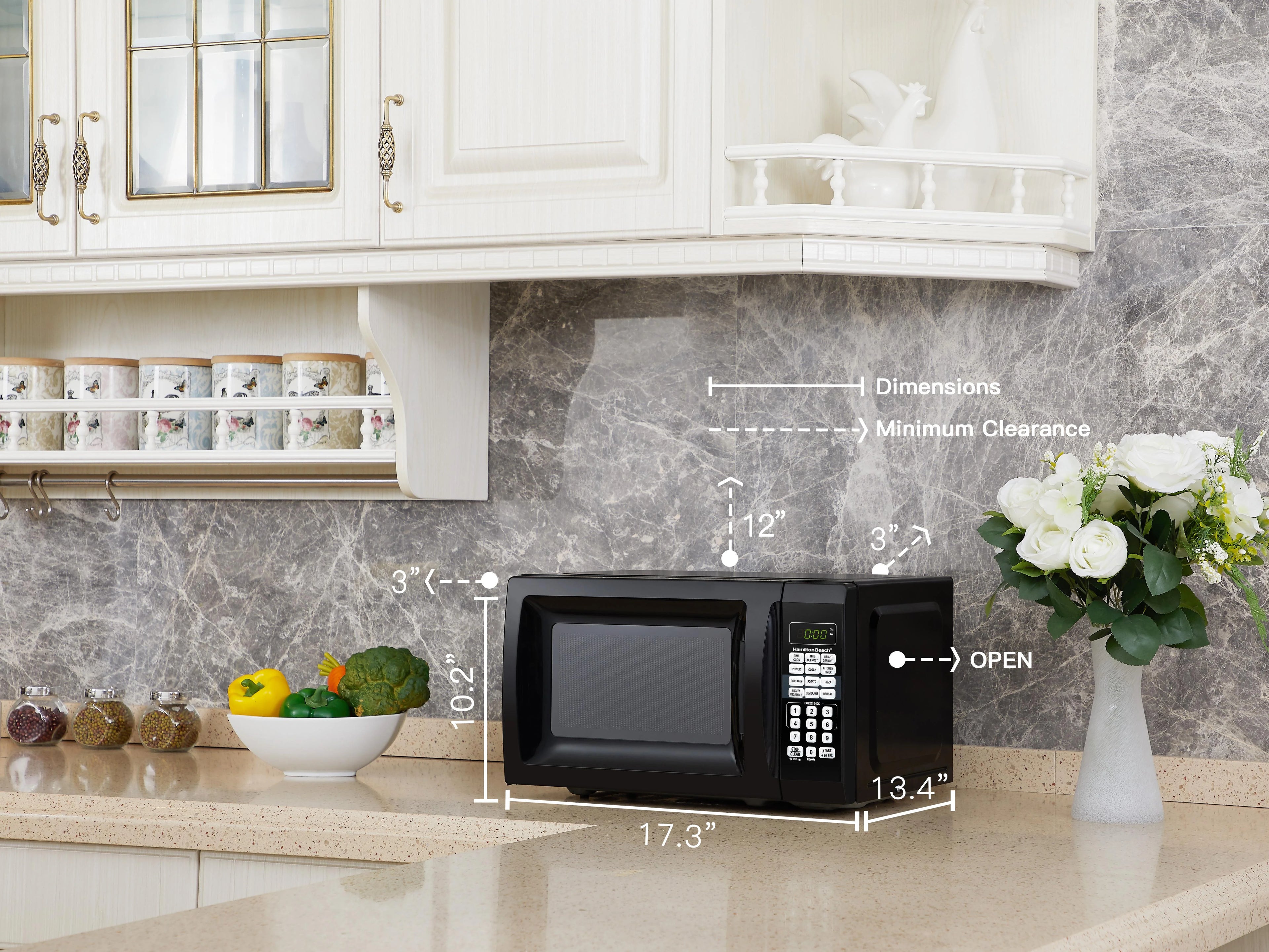 Black Microwave Oven T7707