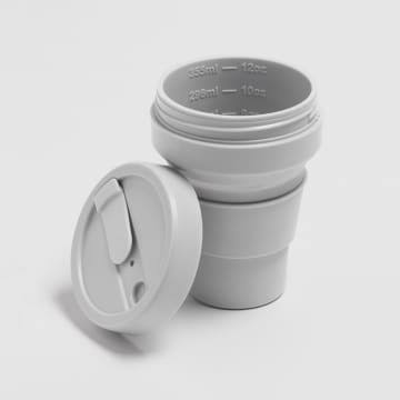 12 oz Cashmere Grey Collapsible Silicone Coffee Cup P306