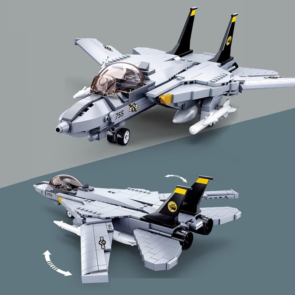 F-14D Fighter Tomcat Building Bricks Set with 1 Figure, 404 Pieces S170881