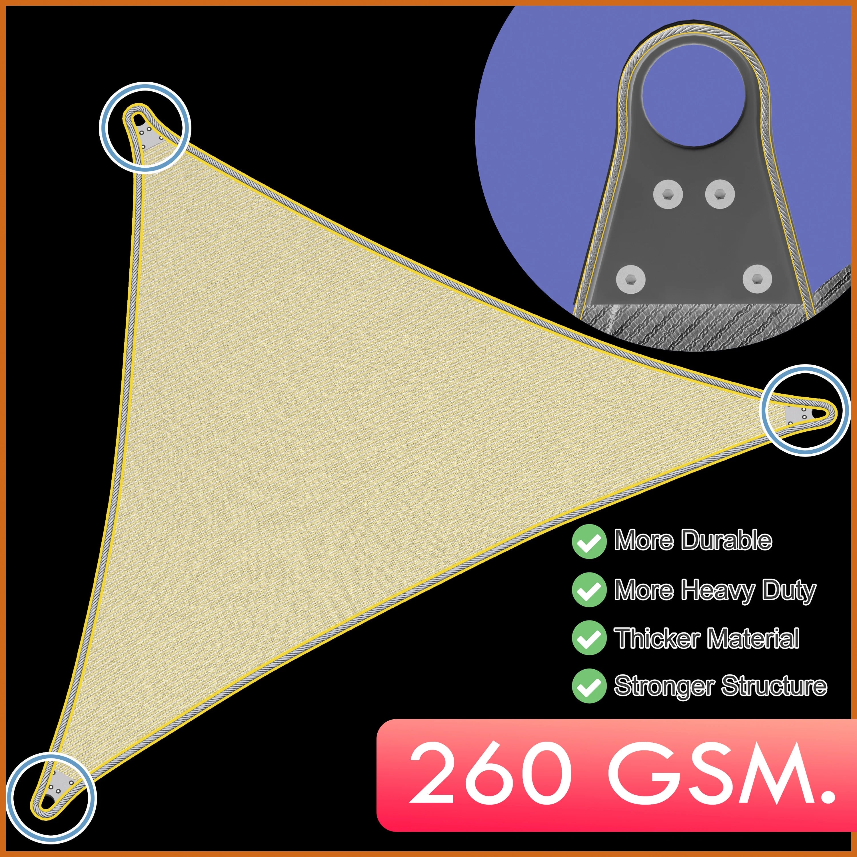 Beige Square Sun Shade Sail Canopy P639139