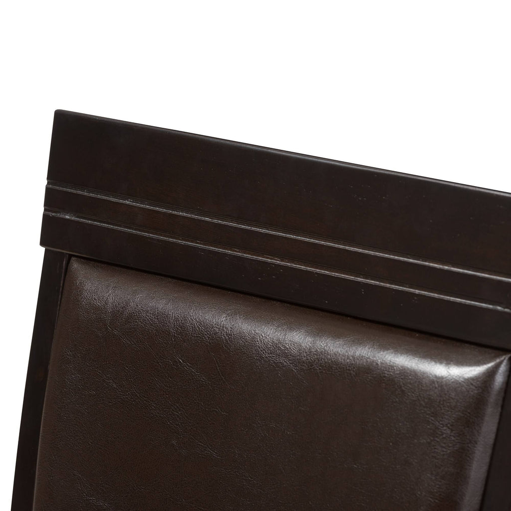 Dark Brown Faux Leather Dining Chair Set B33103