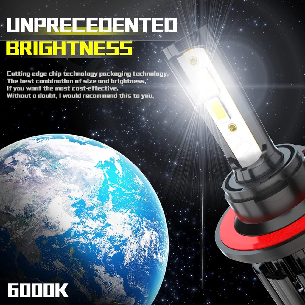 9008 6000K Cool White LED Headlight Bulbs Kit, Pack of 4 Pack of 2 S178435
