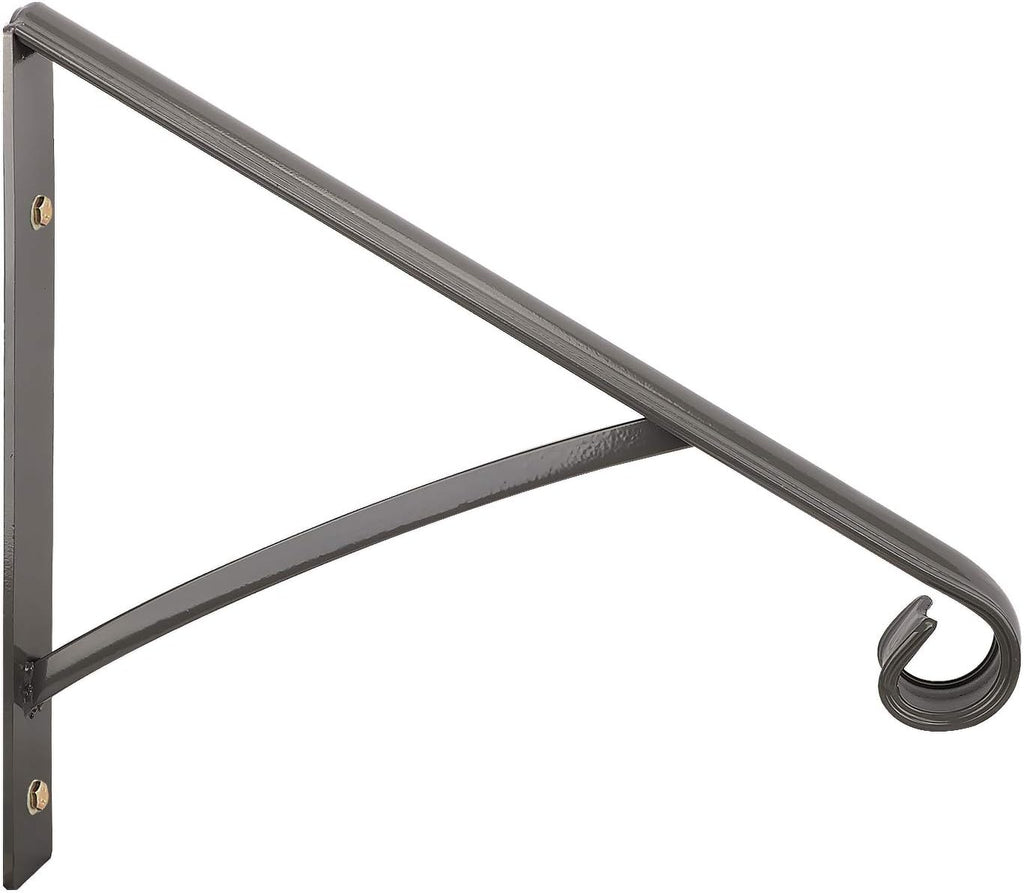 Black Metal Wrought Iron Handrail for Steps, Pack of 2 G727221