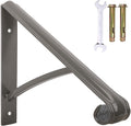 Black Metal Wrought Iron Handrail for Steps, Pack of 2 G727221