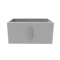 Gray Wood Floating Vanity Base with Drawers H684678