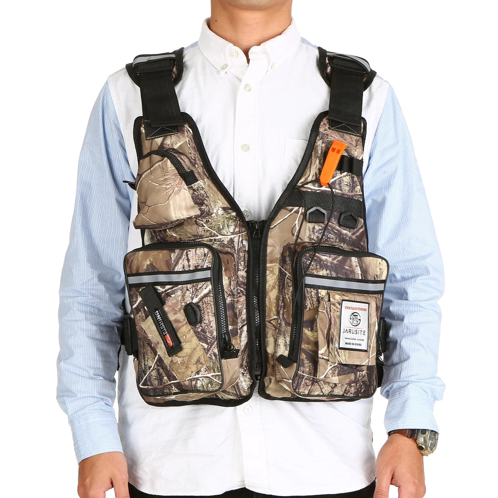 Fly Fishing Jacket Vest with Water Bottle Holder K888515