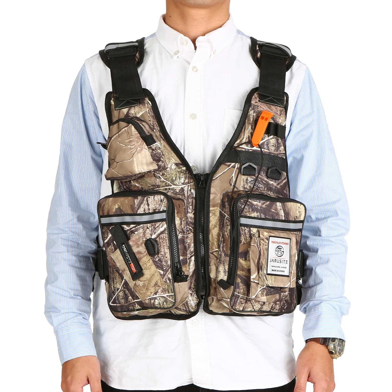 Fly Fishing Jacket Vest with Water Bottle Holder K888515