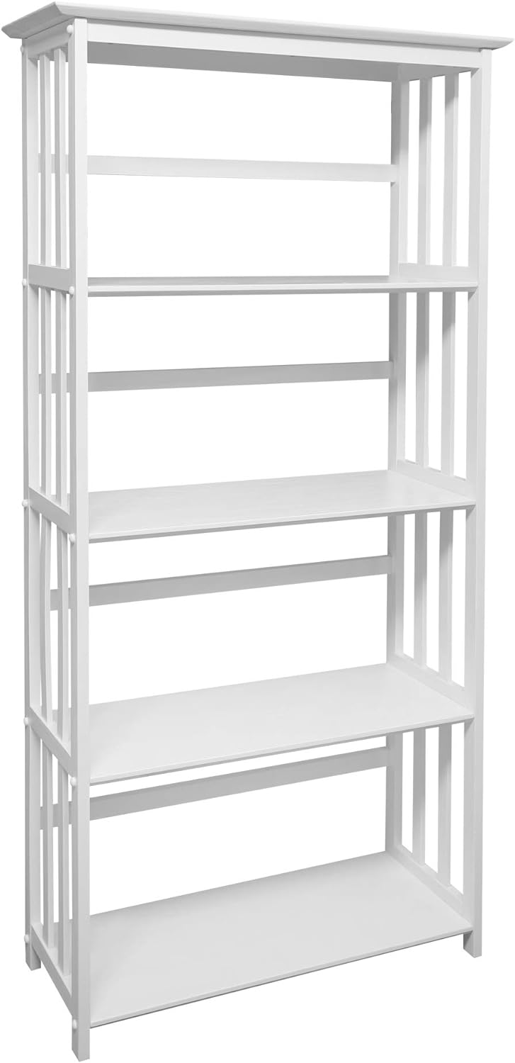Espresso 5-Shelf Bookcase Pack of 2 Z712
