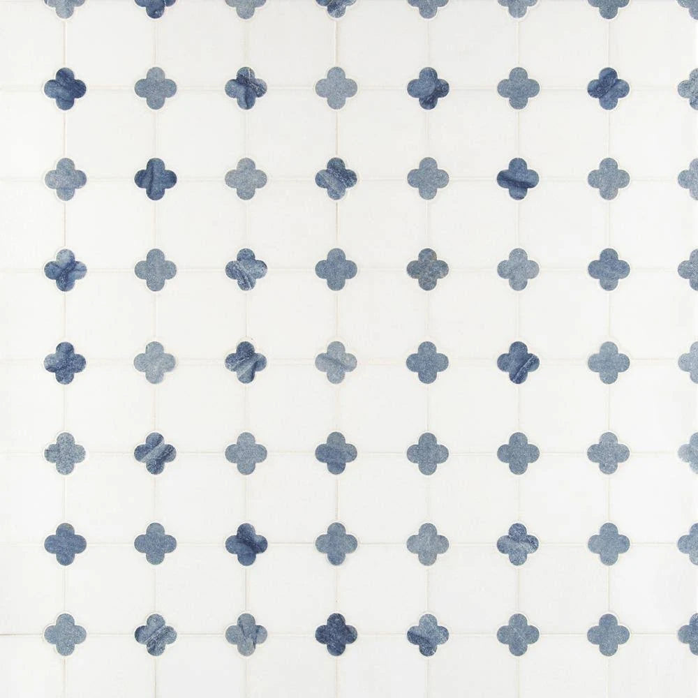 Polished Marble Mesh-Mounted Mosaic Tile E234486