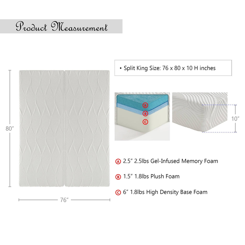 Twin Gel-Infused Memory Foam Mattress X4760