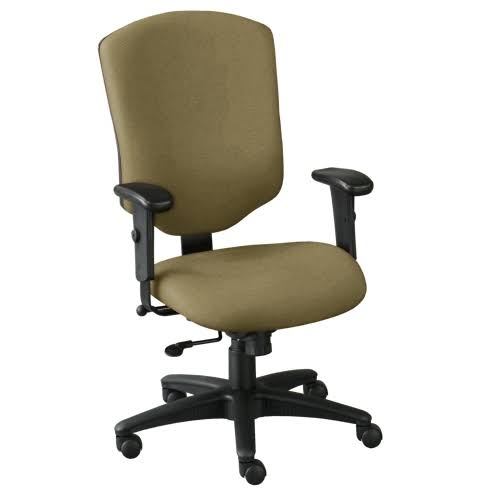 Gray Fabric Highback Chair with Black Frame S65544