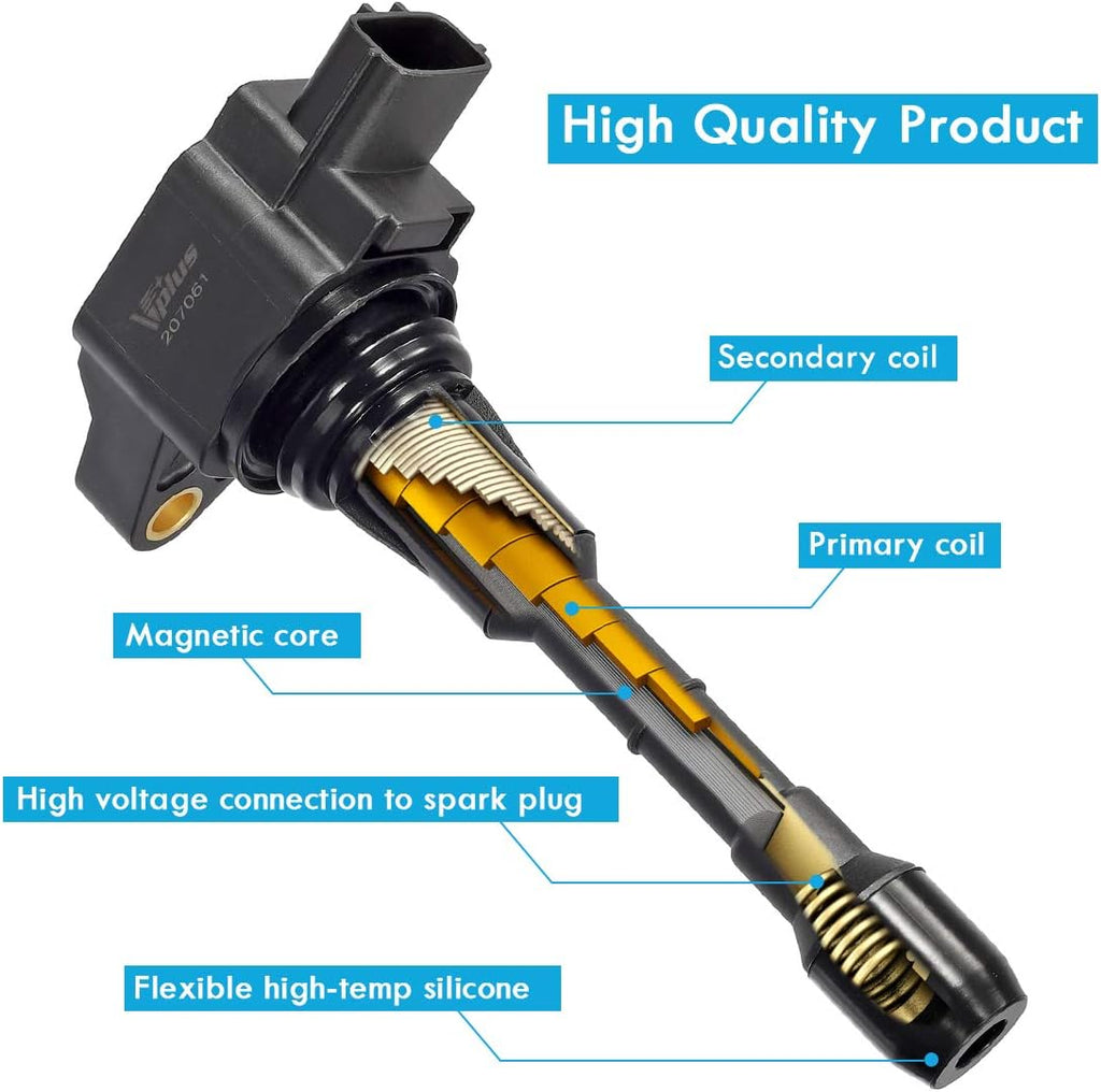 Set of 6 Ignition Coils & Spark Plugs for 3.5L V6 Q573