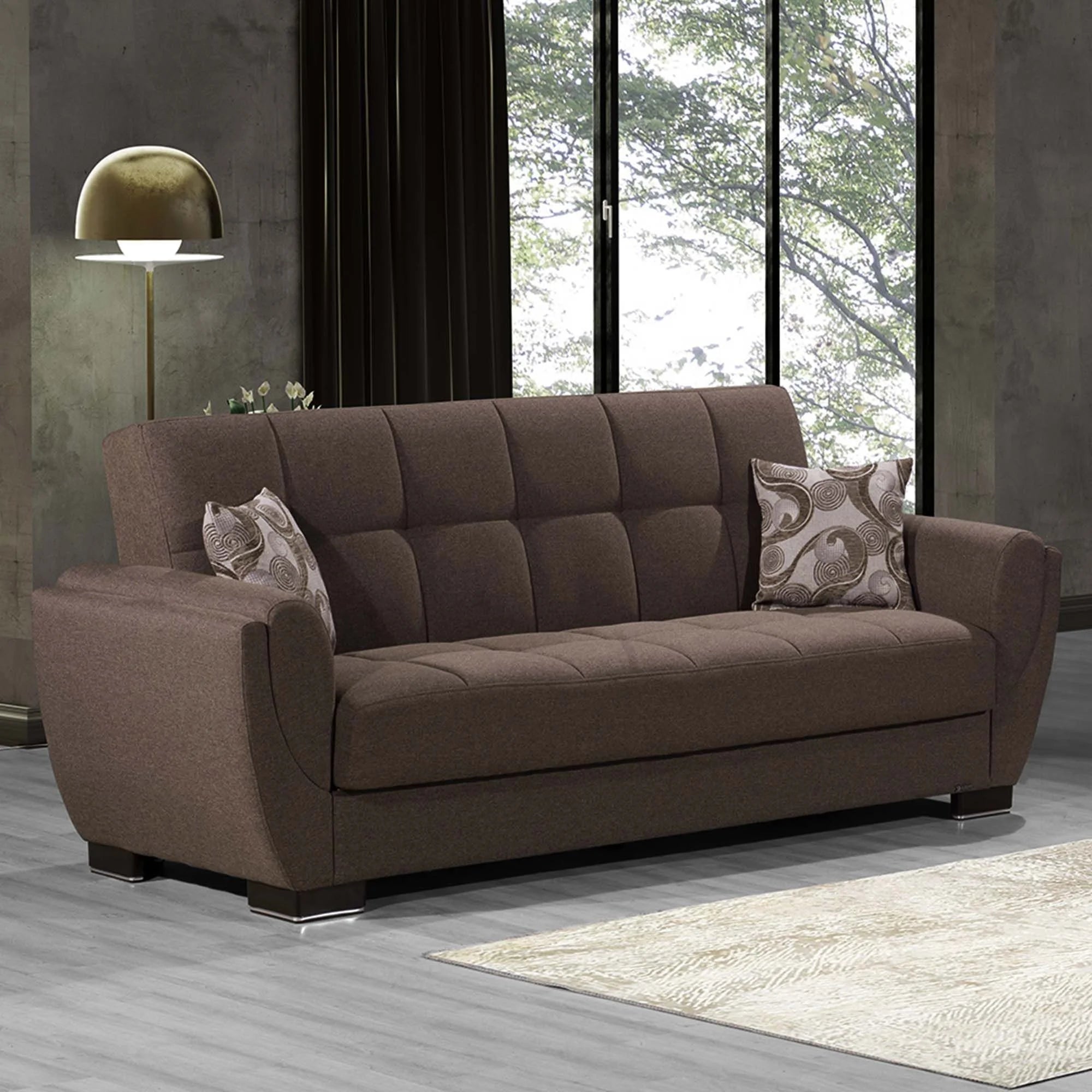 Brown Sofa Bed W5361