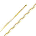 14K Two Tone Gold Cuban Chain S946