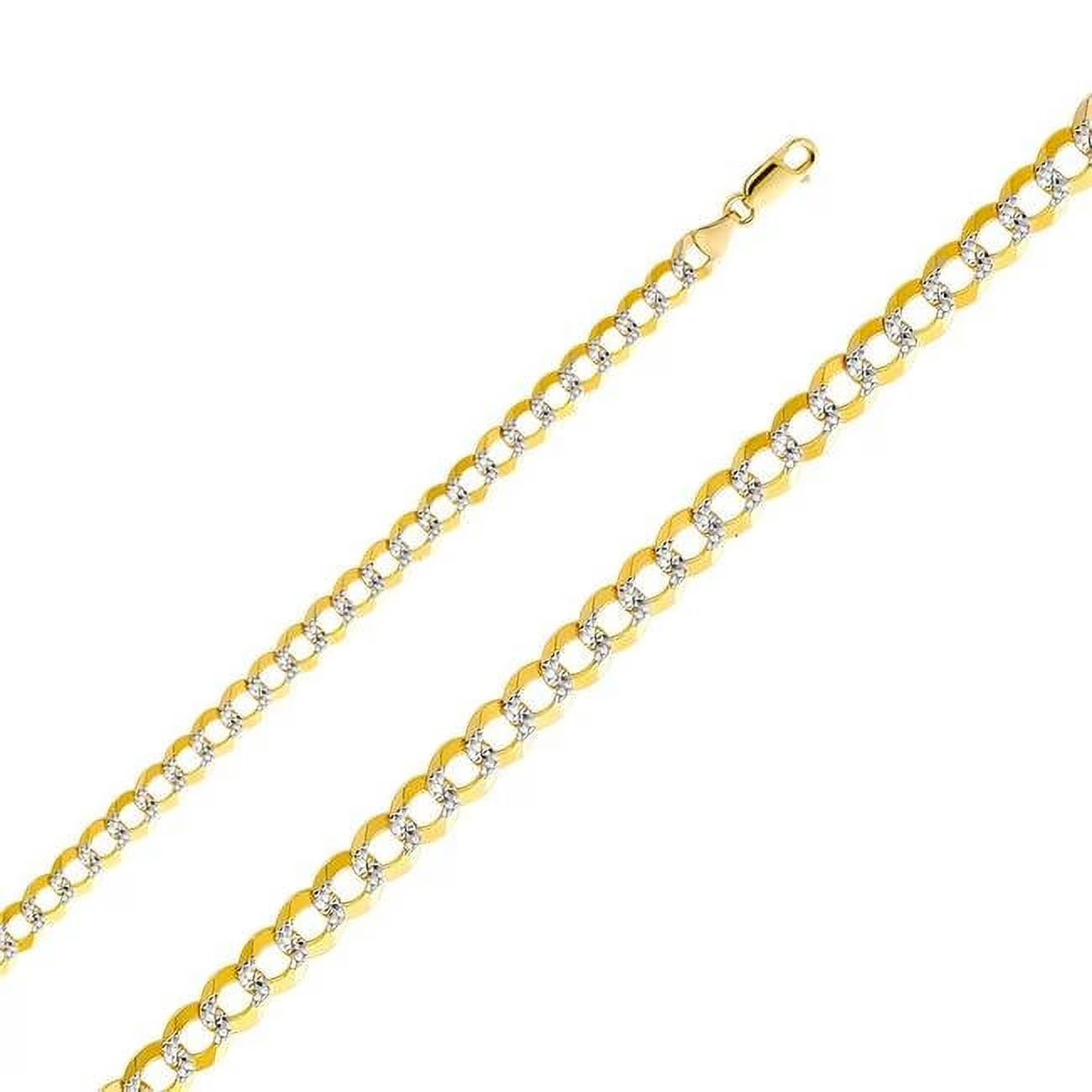14K Two Tone Gold Cuban Chain S946