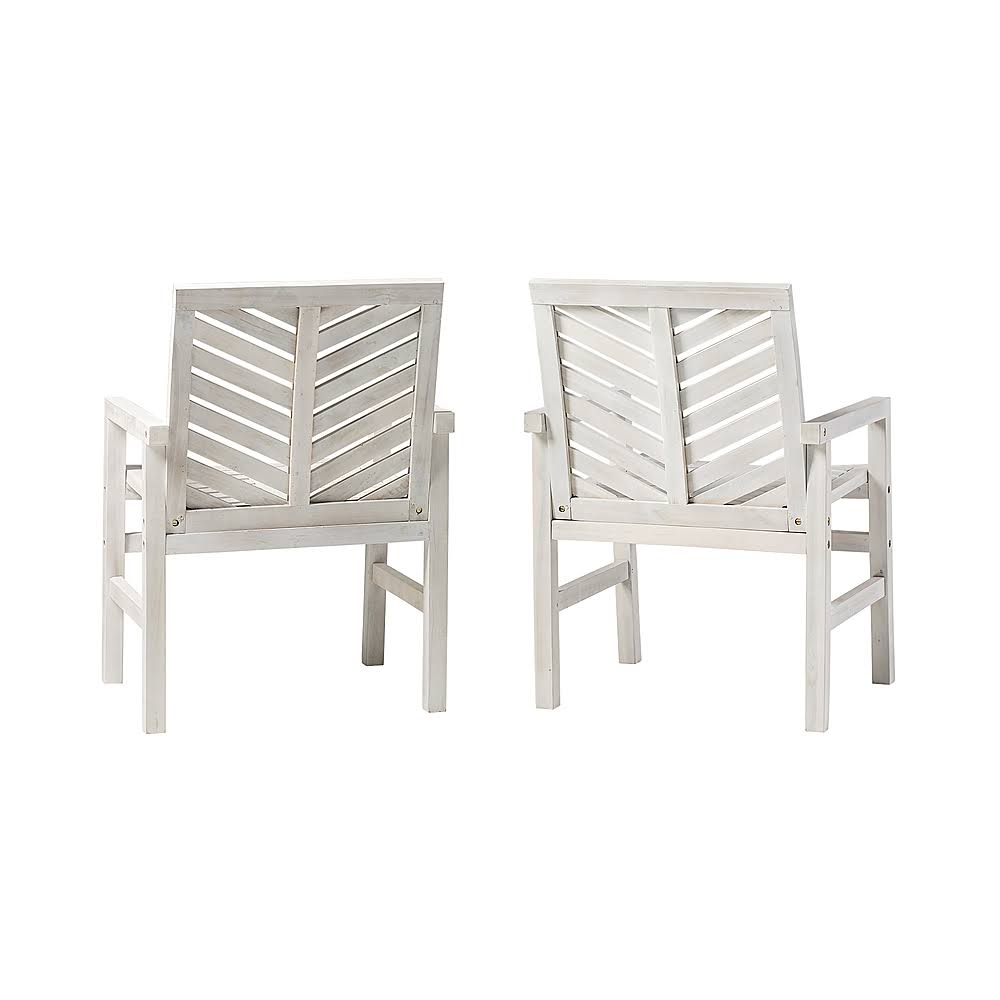 White Wash Solid Acacia Wood Patio Chair Y42030