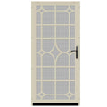 Almond Surface Mount Steel Security Door with Insect Screen and Bronze Hardware G510215
