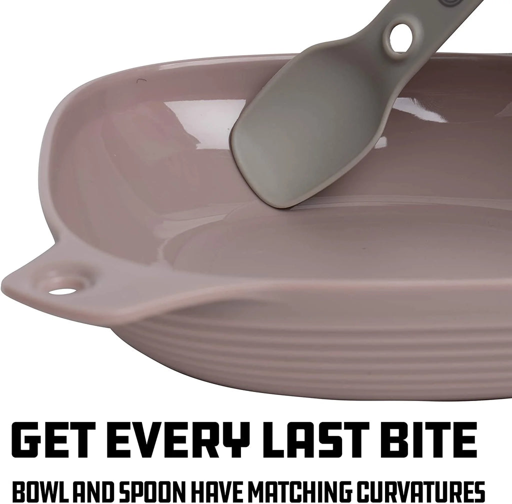 4-Piece Camping Mess Kit with Bowl, Plate and 3-in-1 Spork Utensil Set N9084
