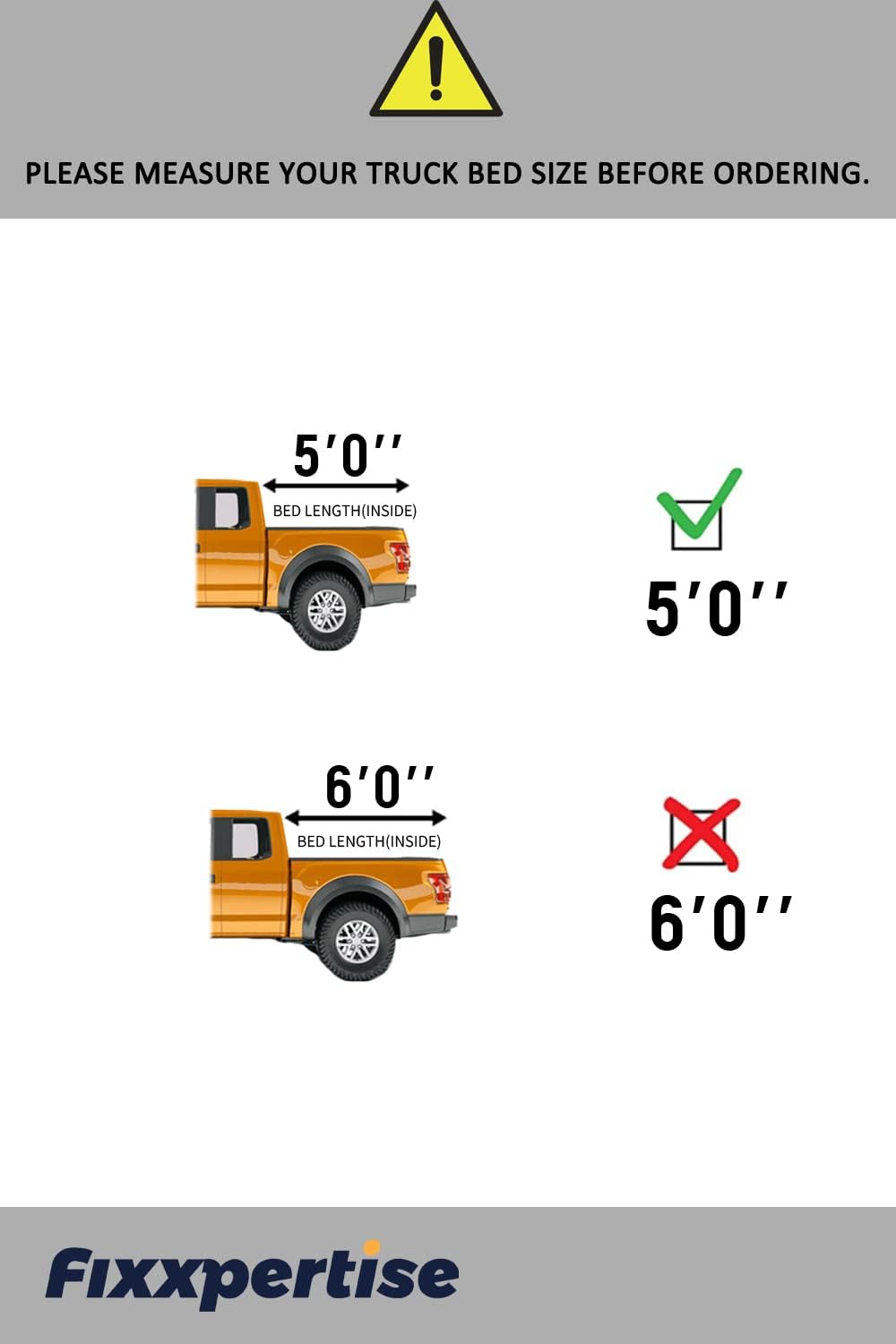 Soft Tri-Fold Truck Tonneau Cover for 5ft Bed T828
