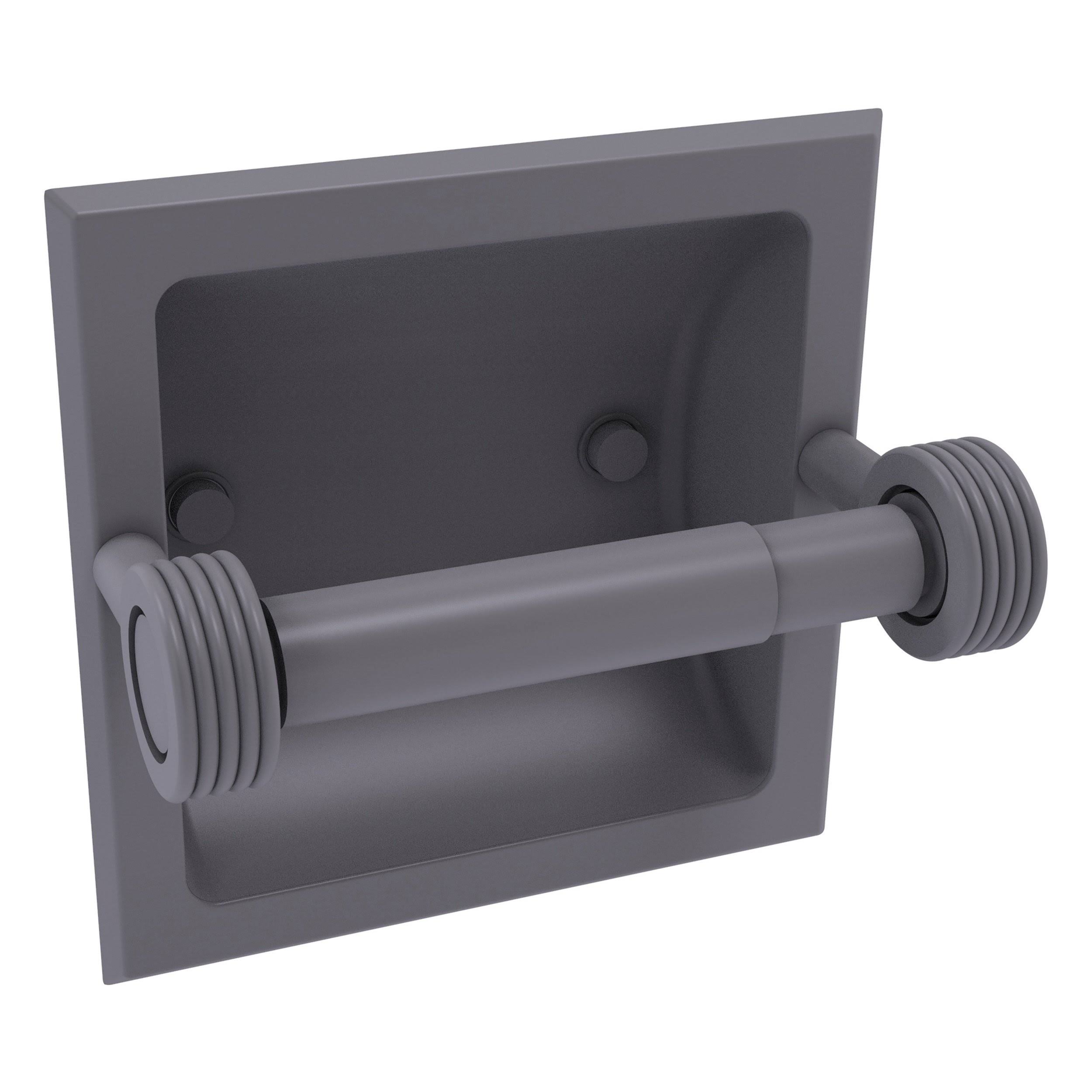 Recessed Toilet Tissue Holder Matte Gray P873